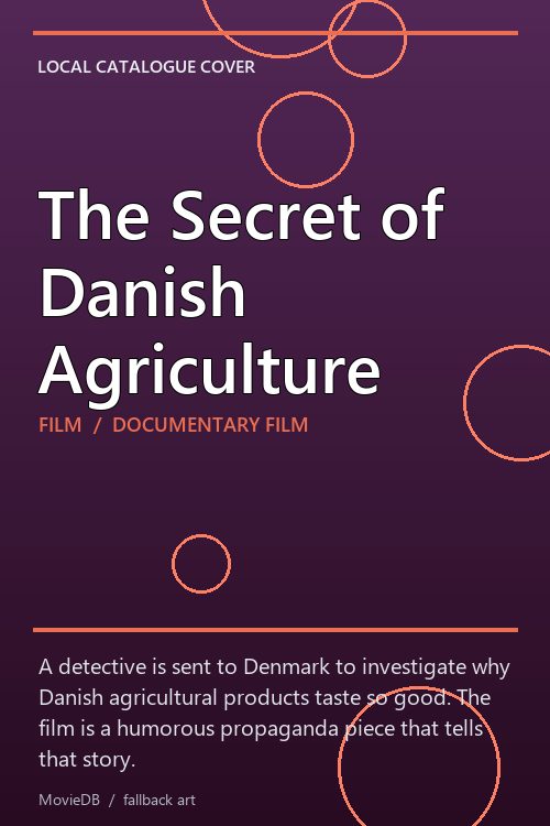 The Secret of Danish Agriculture poster