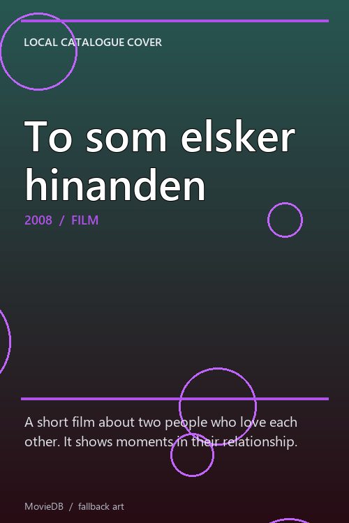 To som elsker hinanden poster