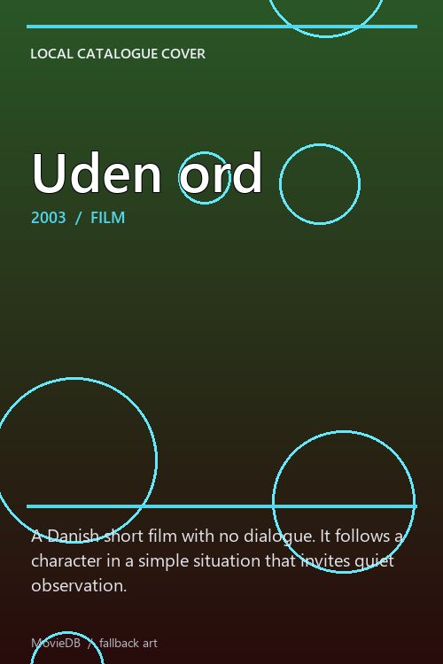 Uden ord poster
