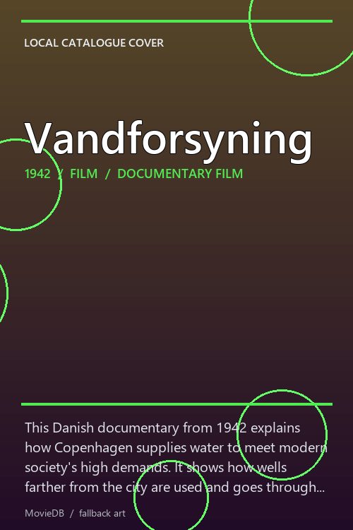 Vandforsyning poster