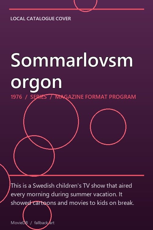 Sommarlovsmorgon poster