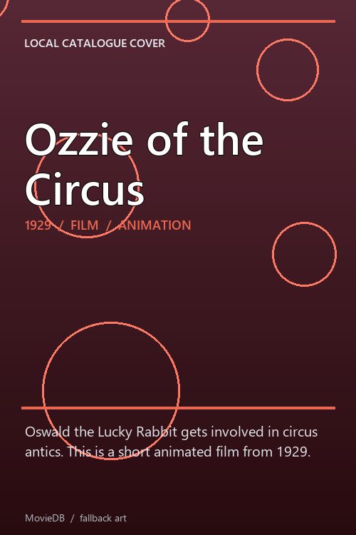 Ozzie of the Circus poster