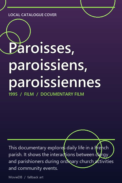 Paroisses, paroissiens, paroissiennes poster