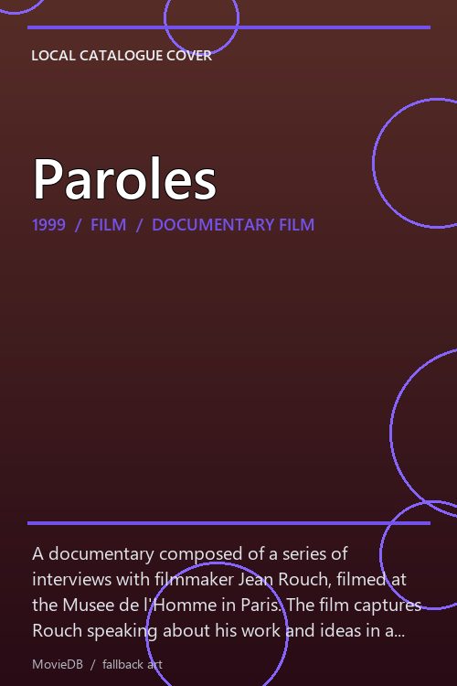 Paroles poster