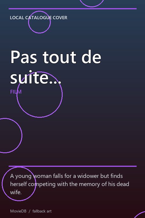 Pas tout de suite... poster