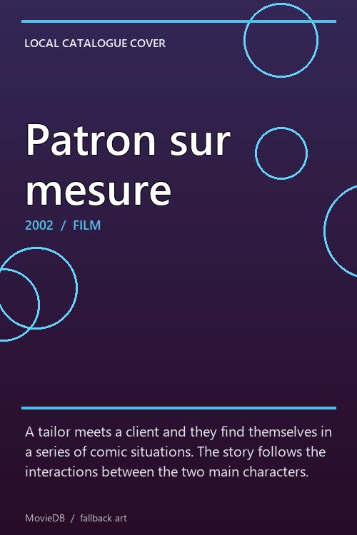 Patron sur mesure poster