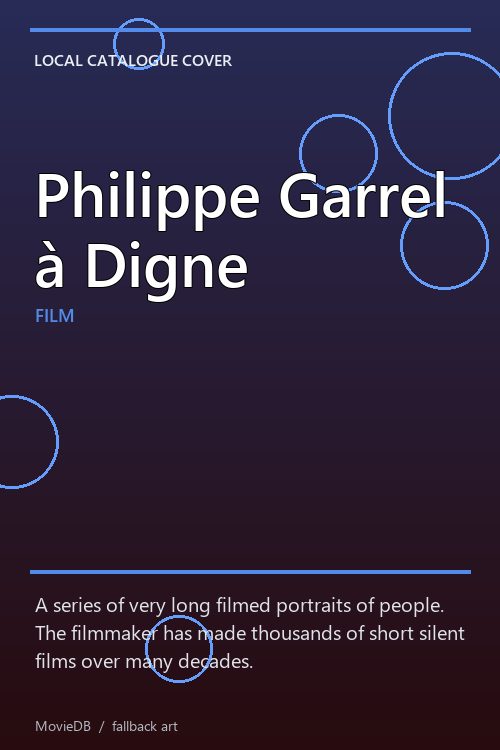 Philippe Garrel à Digne poster