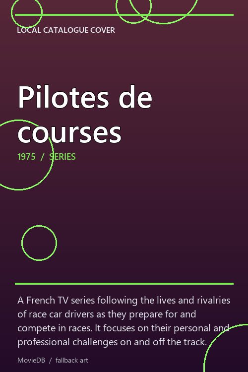 Pilotes de courses poster