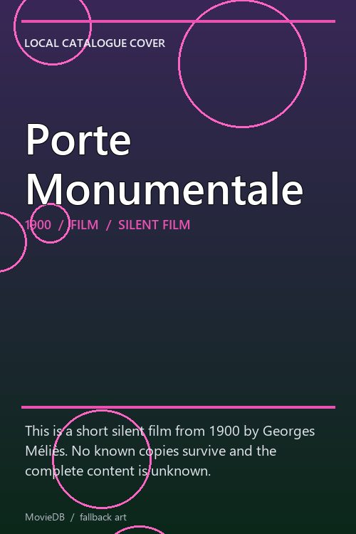 Porte Monumentale poster