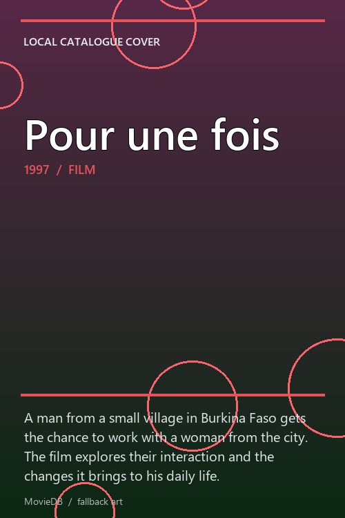 Pour une fois poster