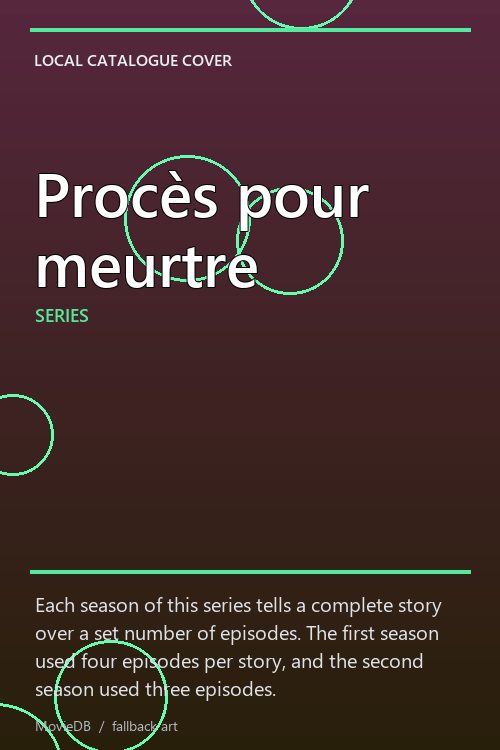 Procès pour meurtre poster