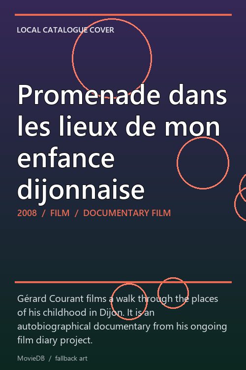 Promenade dans les lieux de mon enfance dijonnaise poster
