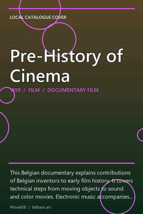 Pre-History of Cinema poster