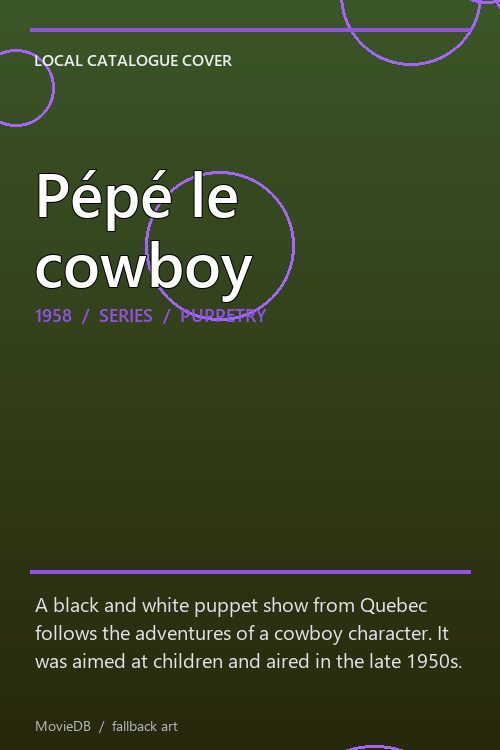 Pépé le cowboy poster