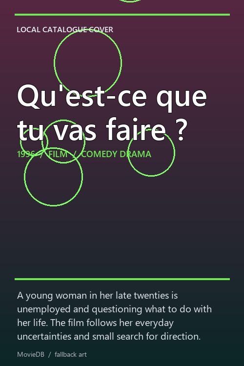 Qu'est-ce que tu vas faire ? poster