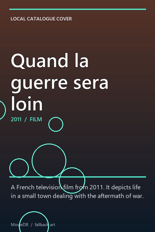 Quand la guerre sera loin poster