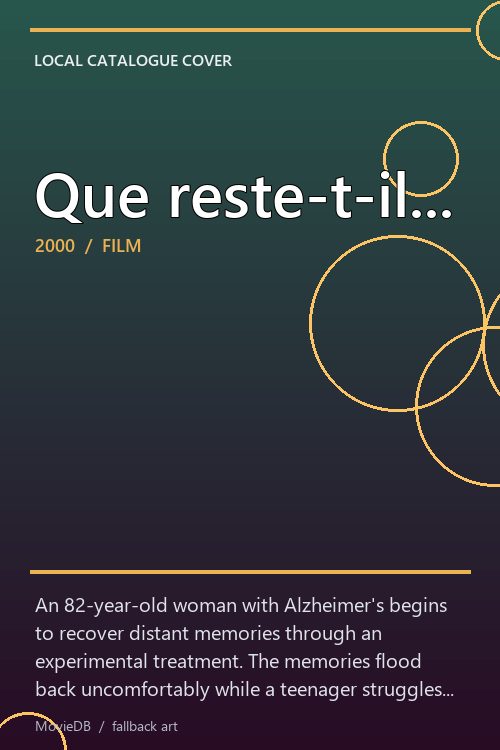Que reste-t-il... poster