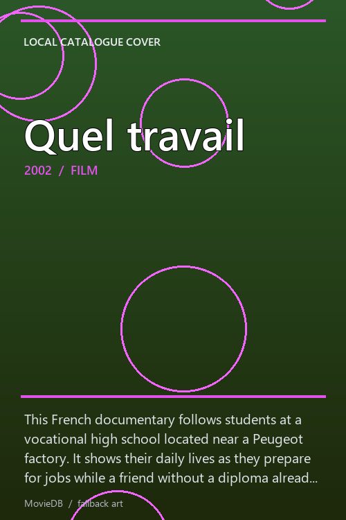 Quel travail poster