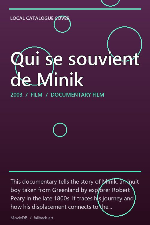 Qui se souvient de Minik poster