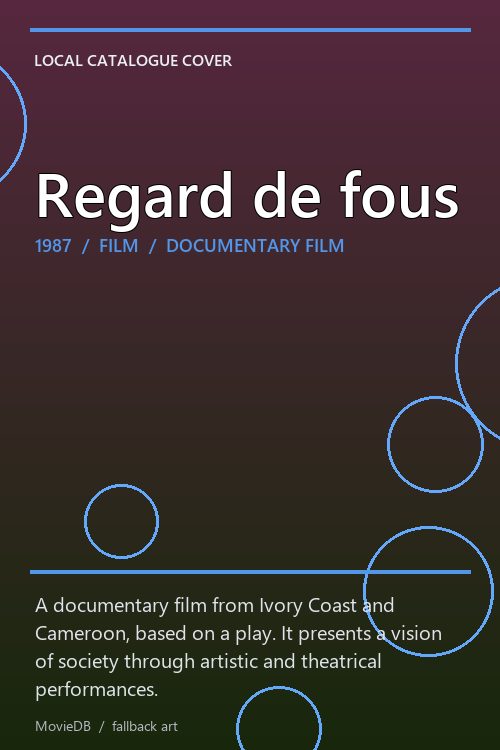 Regard de fous poster