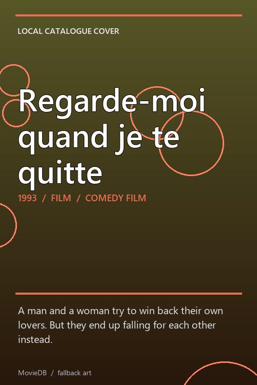 Regarde-moi quand je te quitte poster