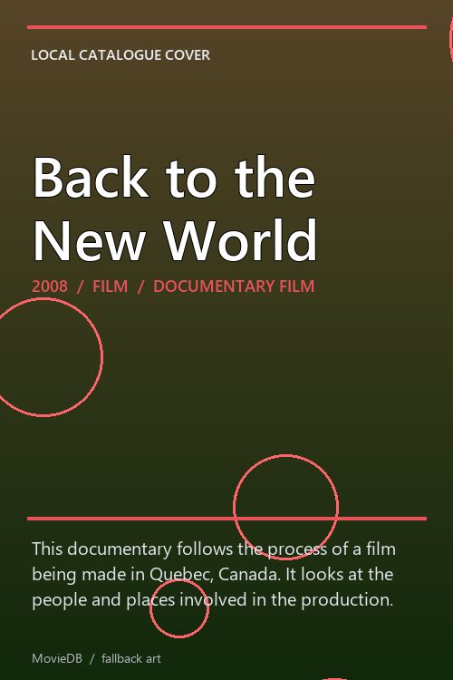 Back to the New World poster