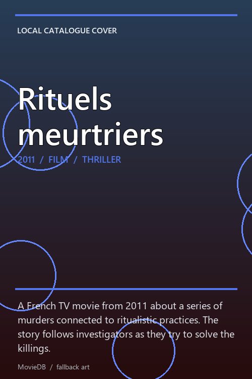 Rituels meurtriers poster