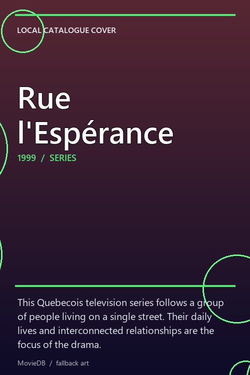 Rue l'Espérance poster