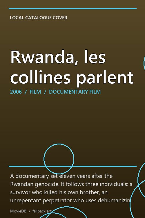 Rwanda, les collines parlent poster