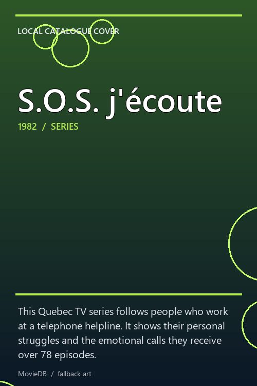 S.O.S. j'écoute poster