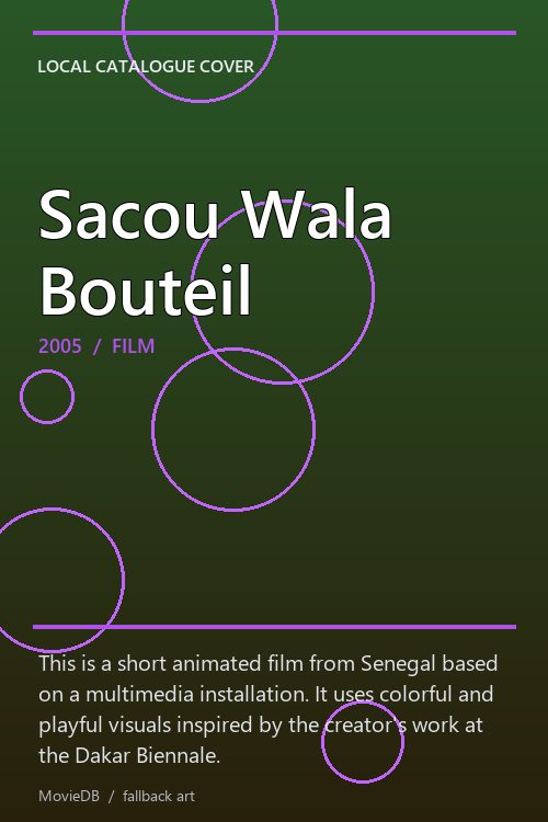 Sacou Wala Bouteil poster
