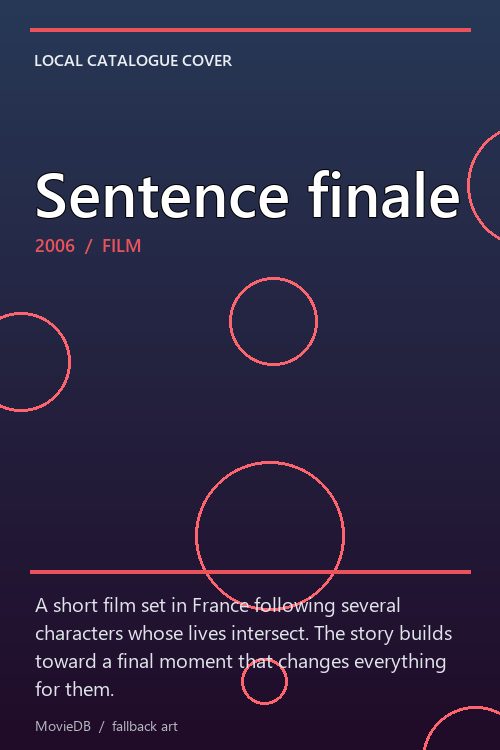 Sentence finale poster