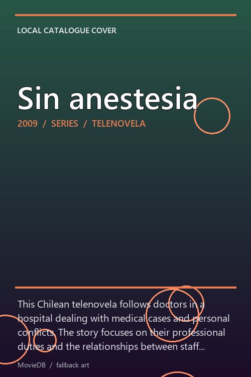 Sin anestesia poster