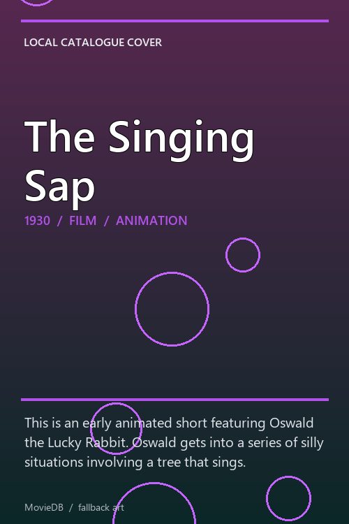 The Singing Sap poster