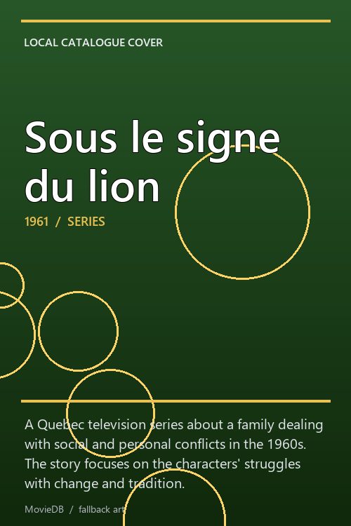 Sous le signe du lion poster