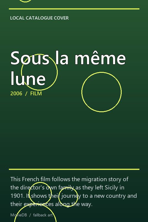 Sous la même lune poster