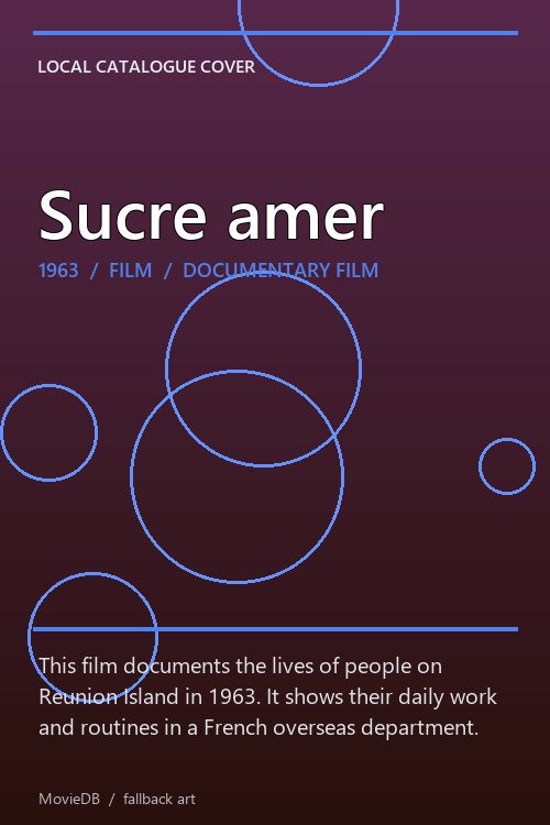 Sucre amer poster