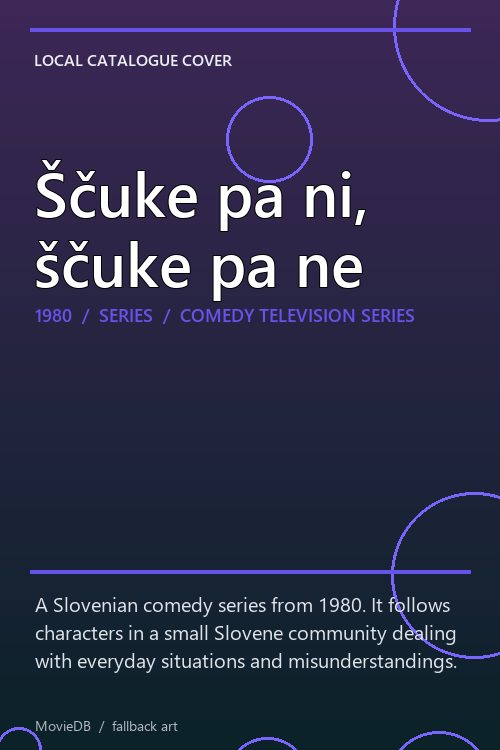 Ščuke pa ni, ščuke pa ne poster