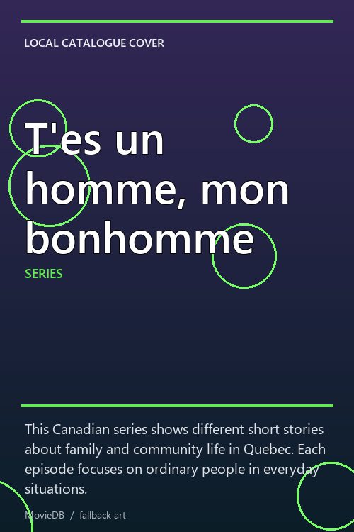 T'es un homme, mon bonhomme poster