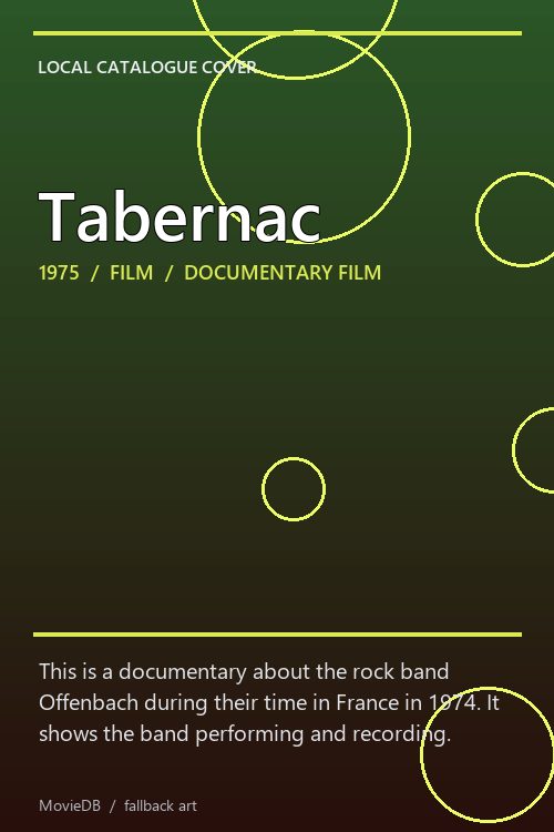 Tabernac poster