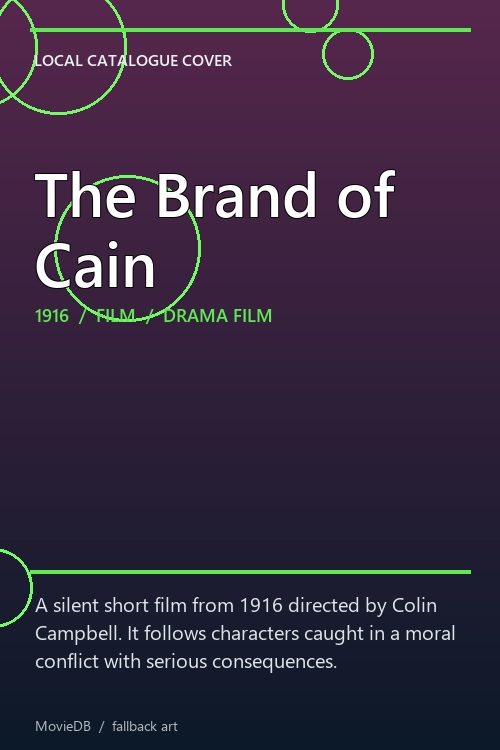 The Brand of Cain poster