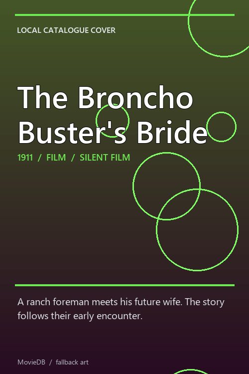 The Broncho Buster's Bride poster