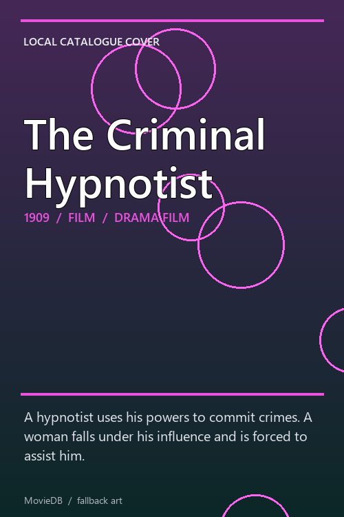 The Criminal Hypnotist poster