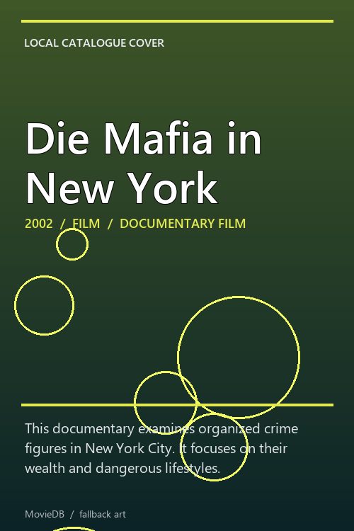 Die Mafia in New York poster