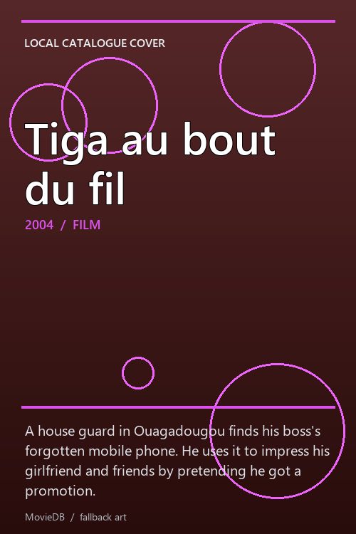 Tiga au bout du fil poster