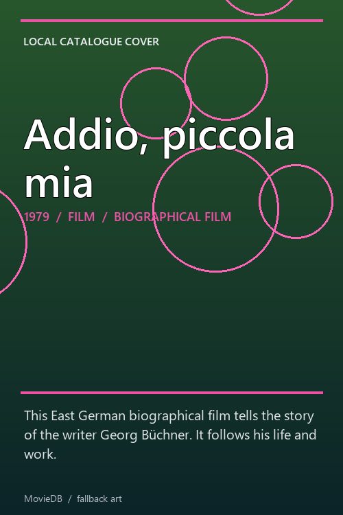 Addio, piccola mia poster