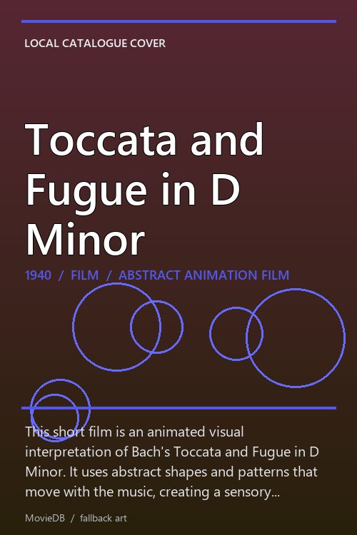 Toccata and Fugue in D Minor poster