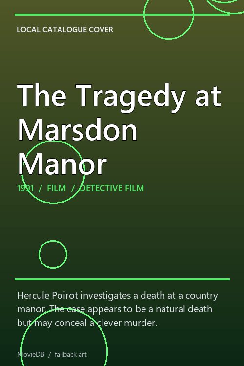 The Tragedy at Marsdon Manor poster
