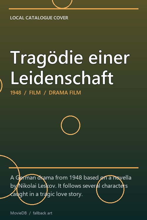 Tragödie einer Leidenschaft poster