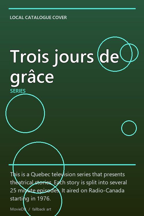 Trois jours de grâce poster